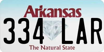 AR license plate 334LAR