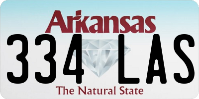 AR license plate 334LAS