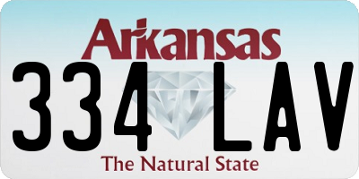 AR license plate 334LAV