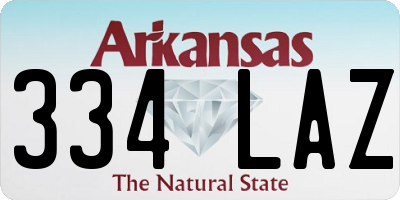 AR license plate 334LAZ