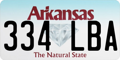 AR license plate 334LBA