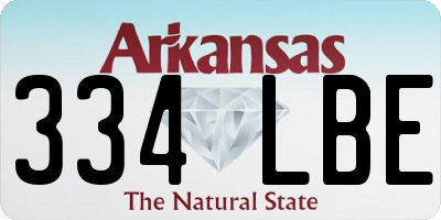 AR license plate 334LBE