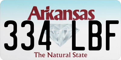 AR license plate 334LBF