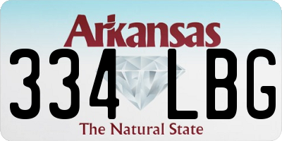 AR license plate 334LBG