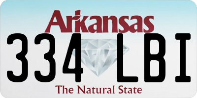 AR license plate 334LBI