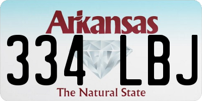 AR license plate 334LBJ