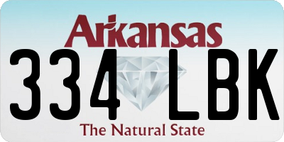 AR license plate 334LBK