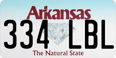 AR license plate 334LBL