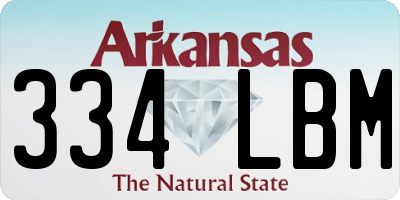 AR license plate 334LBM
