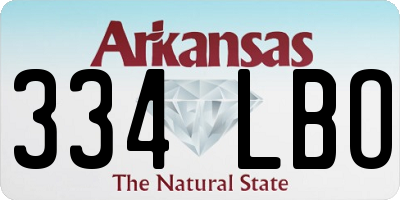 AR license plate 334LBO