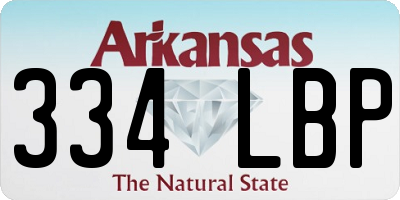 AR license plate 334LBP