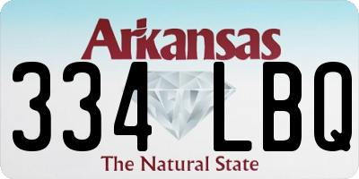 AR license plate 334LBQ