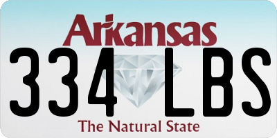 AR license plate 334LBS