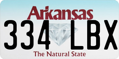 AR license plate 334LBX