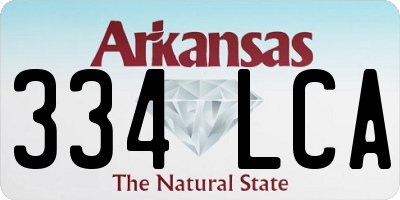 AR license plate 334LCA
