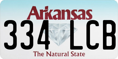 AR license plate 334LCB