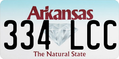 AR license plate 334LCC
