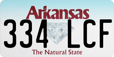 AR license plate 334LCF