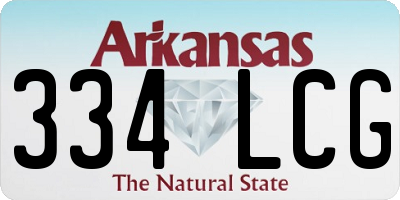 AR license plate 334LCG