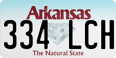 AR license plate 334LCH