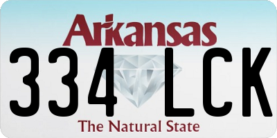 AR license plate 334LCK