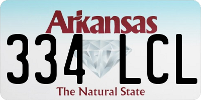 AR license plate 334LCL