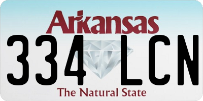 AR license plate 334LCN