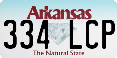 AR license plate 334LCP