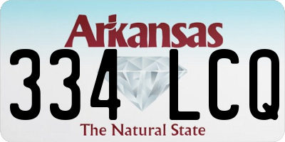 AR license plate 334LCQ