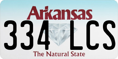 AR license plate 334LCS