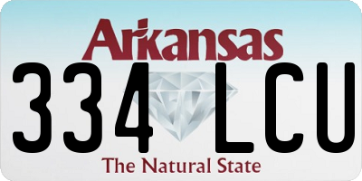 AR license plate 334LCU