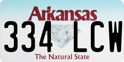 AR license plate 334LCW
