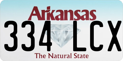 AR license plate 334LCX