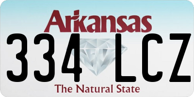 AR license plate 334LCZ