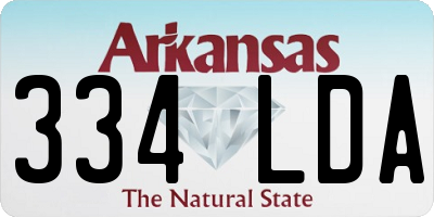 AR license plate 334LDA