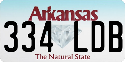 AR license plate 334LDB