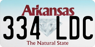 AR license plate 334LDC