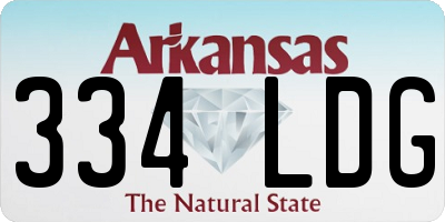 AR license plate 334LDG