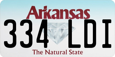 AR license plate 334LDI