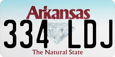 AR license plate 334LDJ