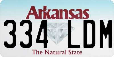 AR license plate 334LDM