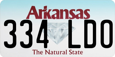 AR license plate 334LDO