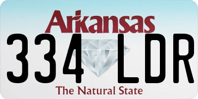AR license plate 334LDR