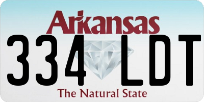 AR license plate 334LDT