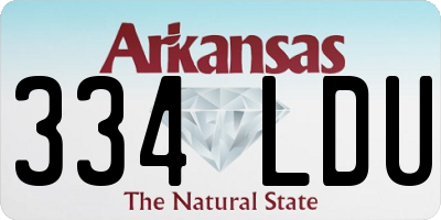 AR license plate 334LDU