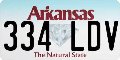 AR license plate 334LDV