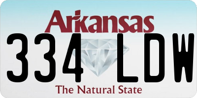 AR license plate 334LDW