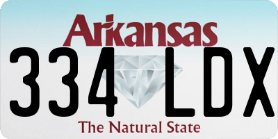 AR license plate 334LDX