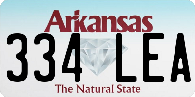 AR license plate 334LEA