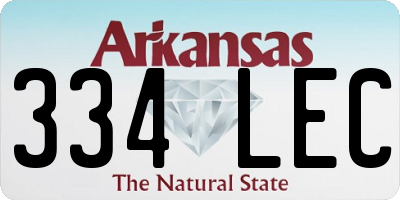 AR license plate 334LEC